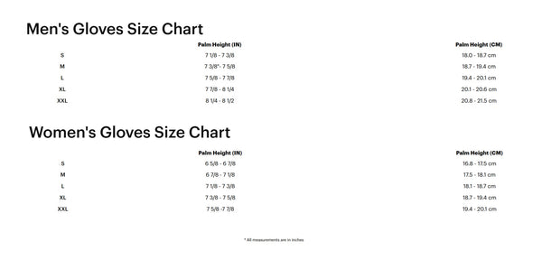 View 100% Brisker Glove Size Chart