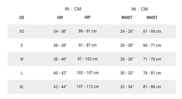 View Giro Chrono Sport Women's Halter Bib Short Size Chart