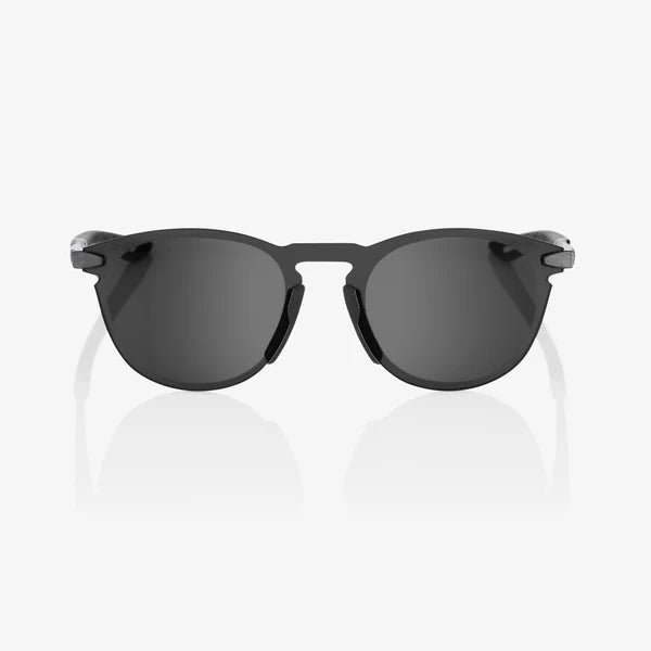 100% Legere Round Polished Black Frame with Smoke Lens