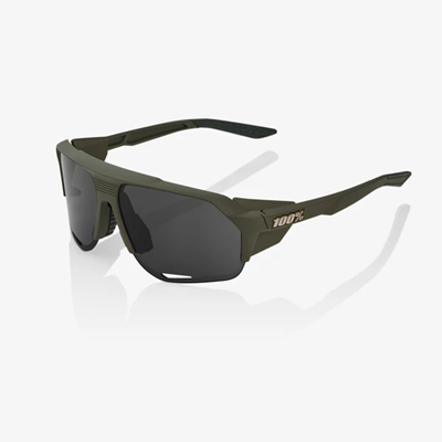 100% Norvik Sunglasses Soft Tact Army Green Frame with Smoke Lens