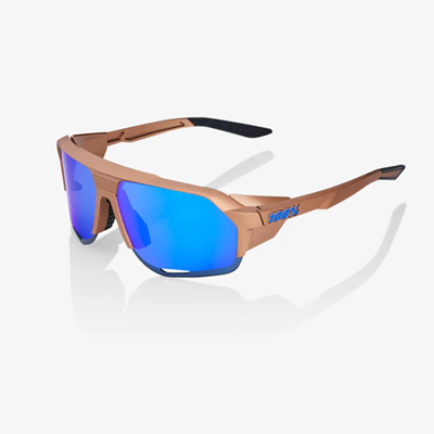 100% Norvik Sunglasses Matte Copper Chromium Frame with Blue Multilayer Mirror Lens