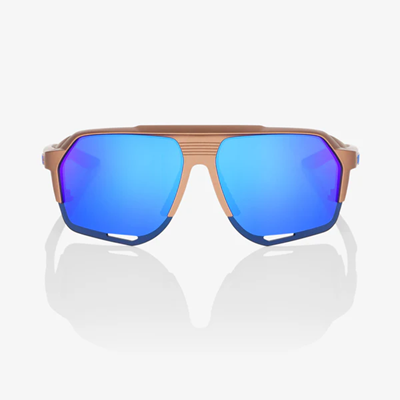 100% Norvik Sunglasses Matte Copper Chromium Frame with Blue Multilayer Mirror Lens
