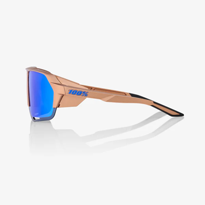 100% Norvik Sunglasses Matte Copper Chromium Frame with Blue Multilayer Mirror Lens