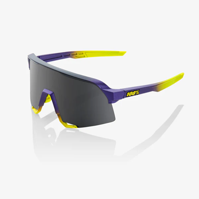 100% S3 Sunglasses Matte Metallic Digital Brights Frame with Smoke Lens