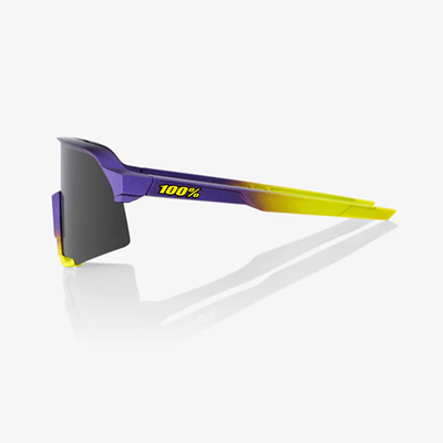 100% S3 Sunglasses Matte Metallic Digital Brights Frame with Smoke Lens