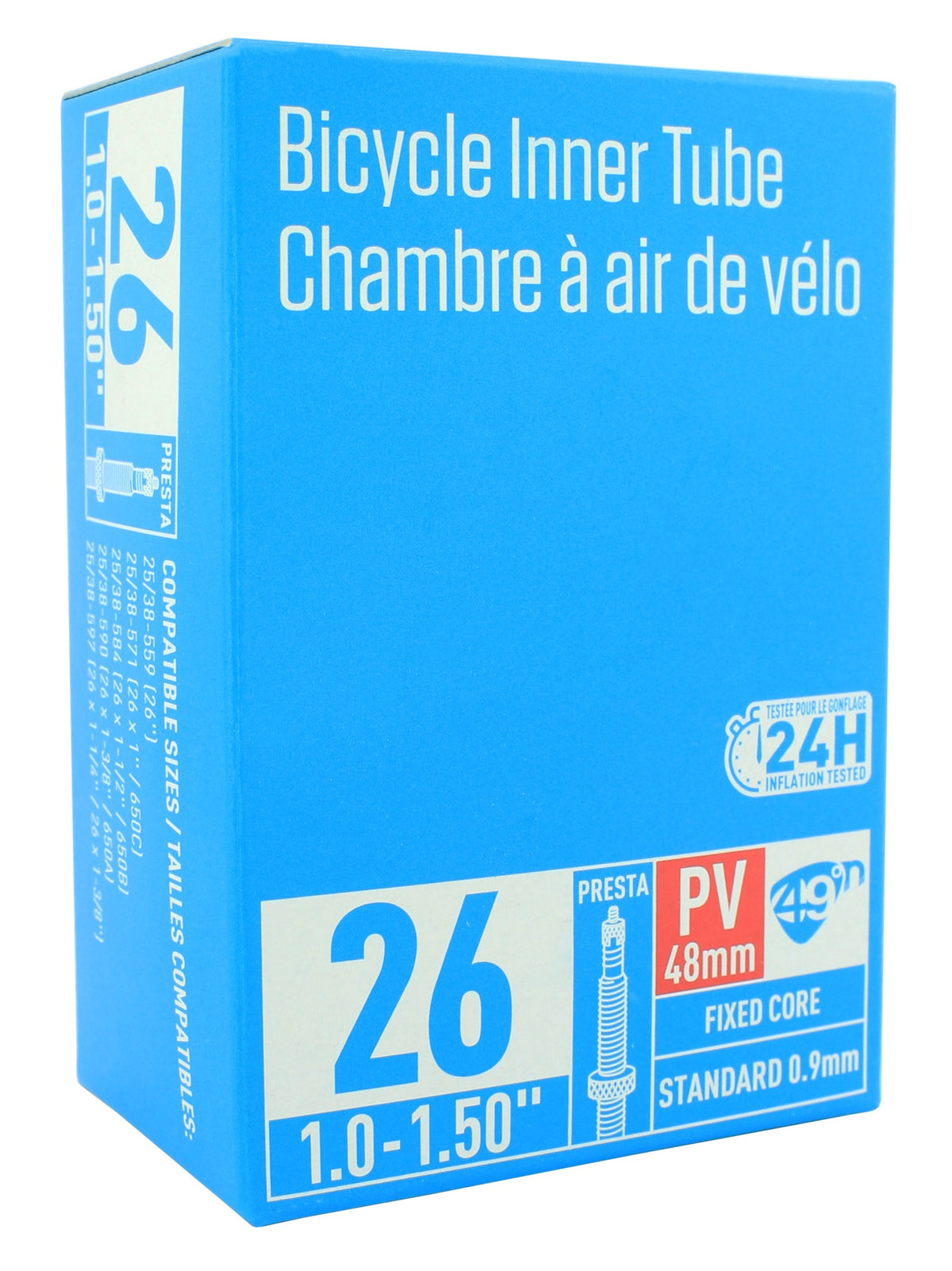 49N 26 x 1.0 - 1.5" Presta Valve Tube
