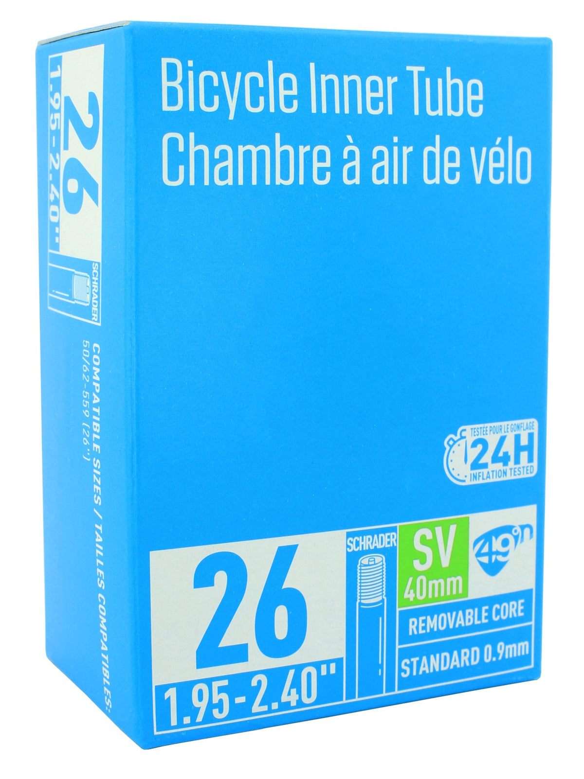 49N 26 x 1.95-2.40" Schrader Valve Tube