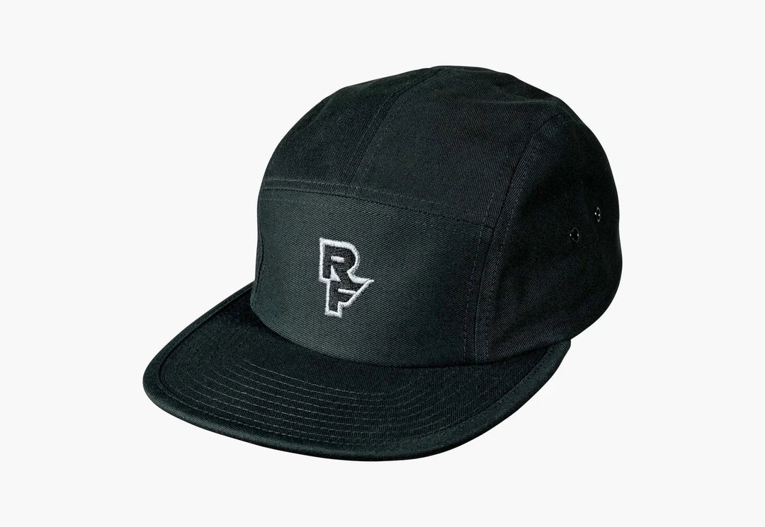 Race Face Logo 5 Panel Strapback Hat Black