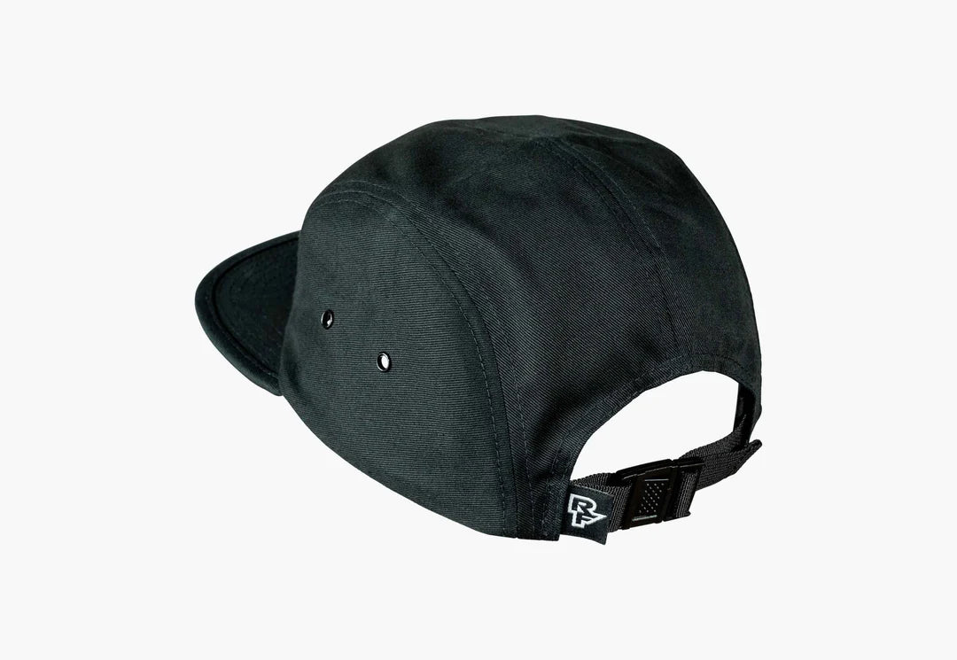 Race Face Logo 5 Panel Strapback Hat Black