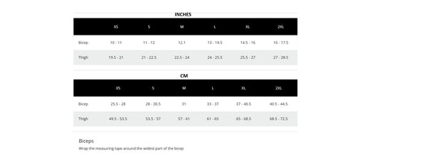 View Garneau Icetek Arm Cooler Size Chart