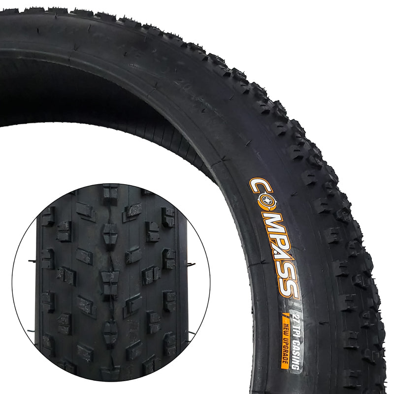 Damco Compass  26" x 4" Fat Tire Wire Black
