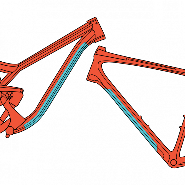 RideWrap Essential Protection - Downtube Matte