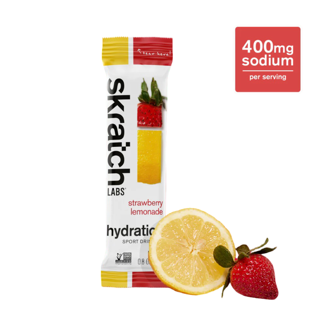Skratch Labs Hydration Sport Drink Mix Strawberry Lemonade Single Serving