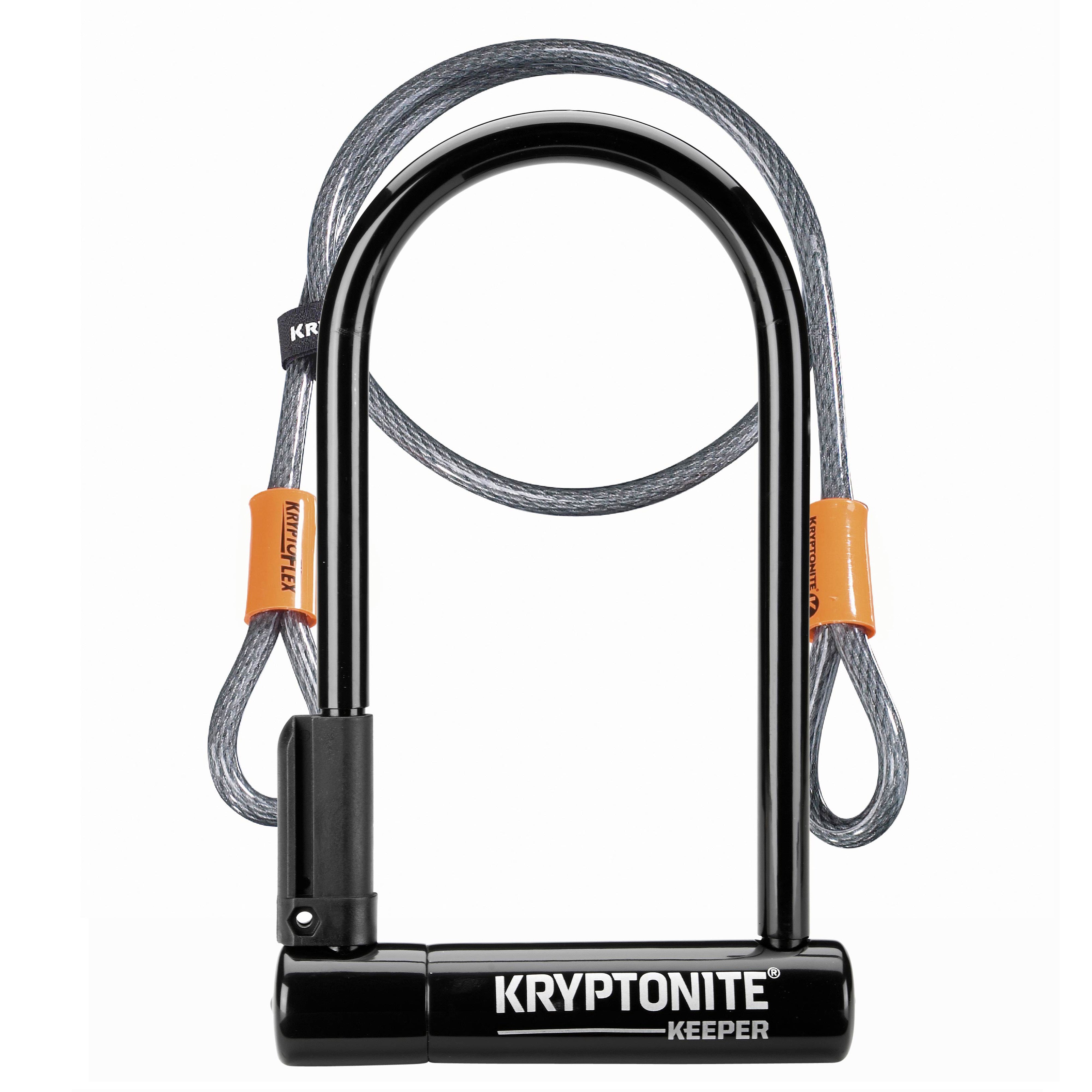Kryptonite Keeper 12 Standard U-Lock with 4' Flex Cable