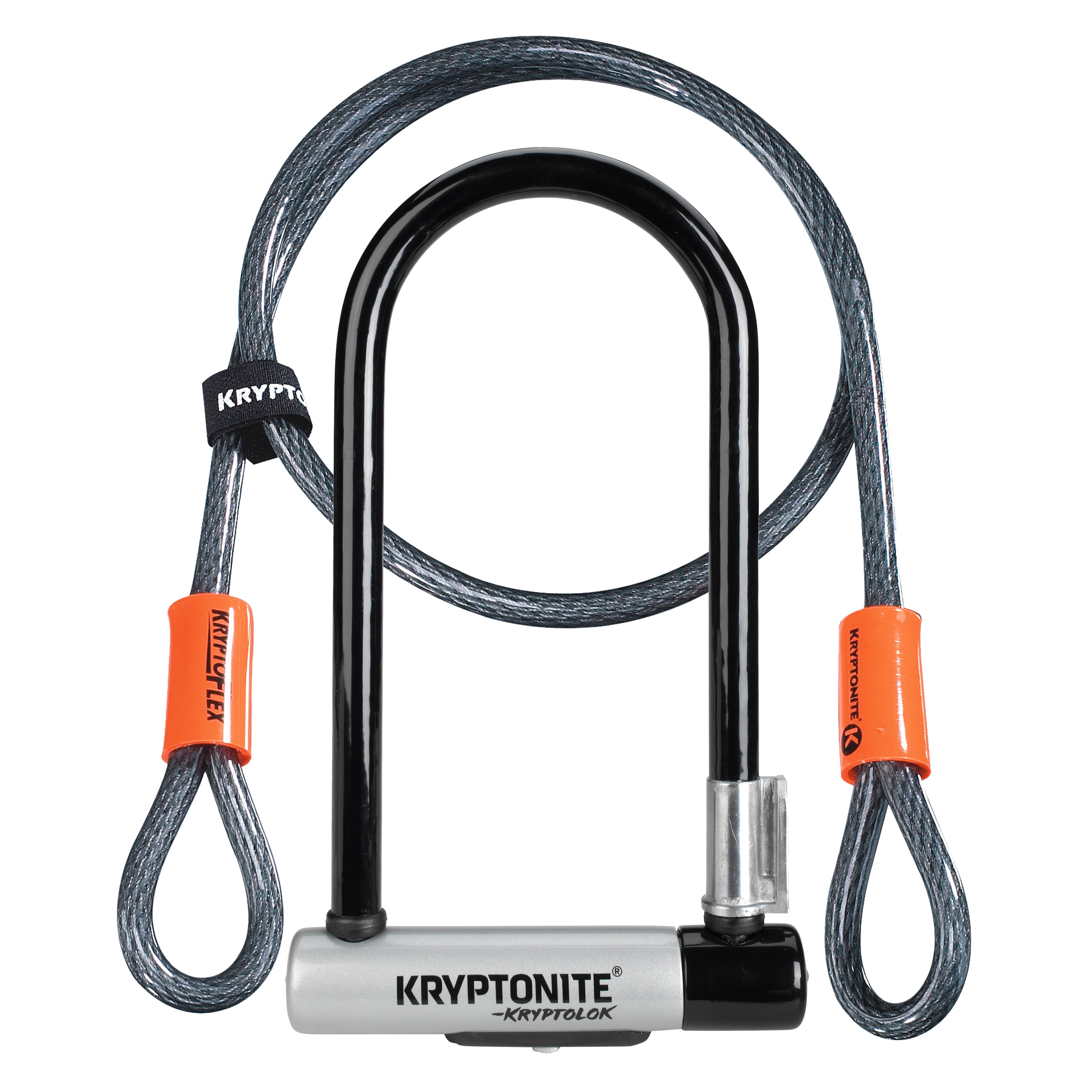 Kryptonite Kryptolok Standard U-Lock with 4' Flex Cable