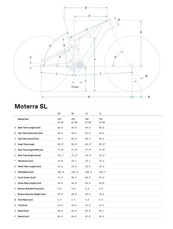 View Cannondale Moterra Neo Carbon SL 2 Size Chart
