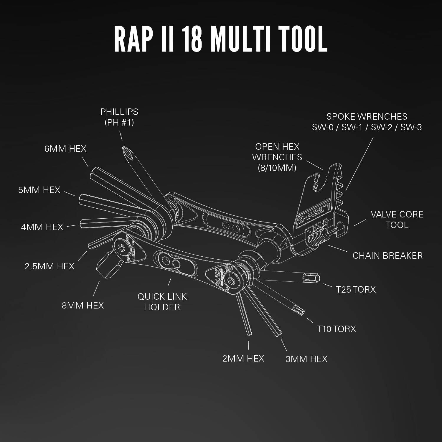 Lezyne RAP II 18 Multi Tool