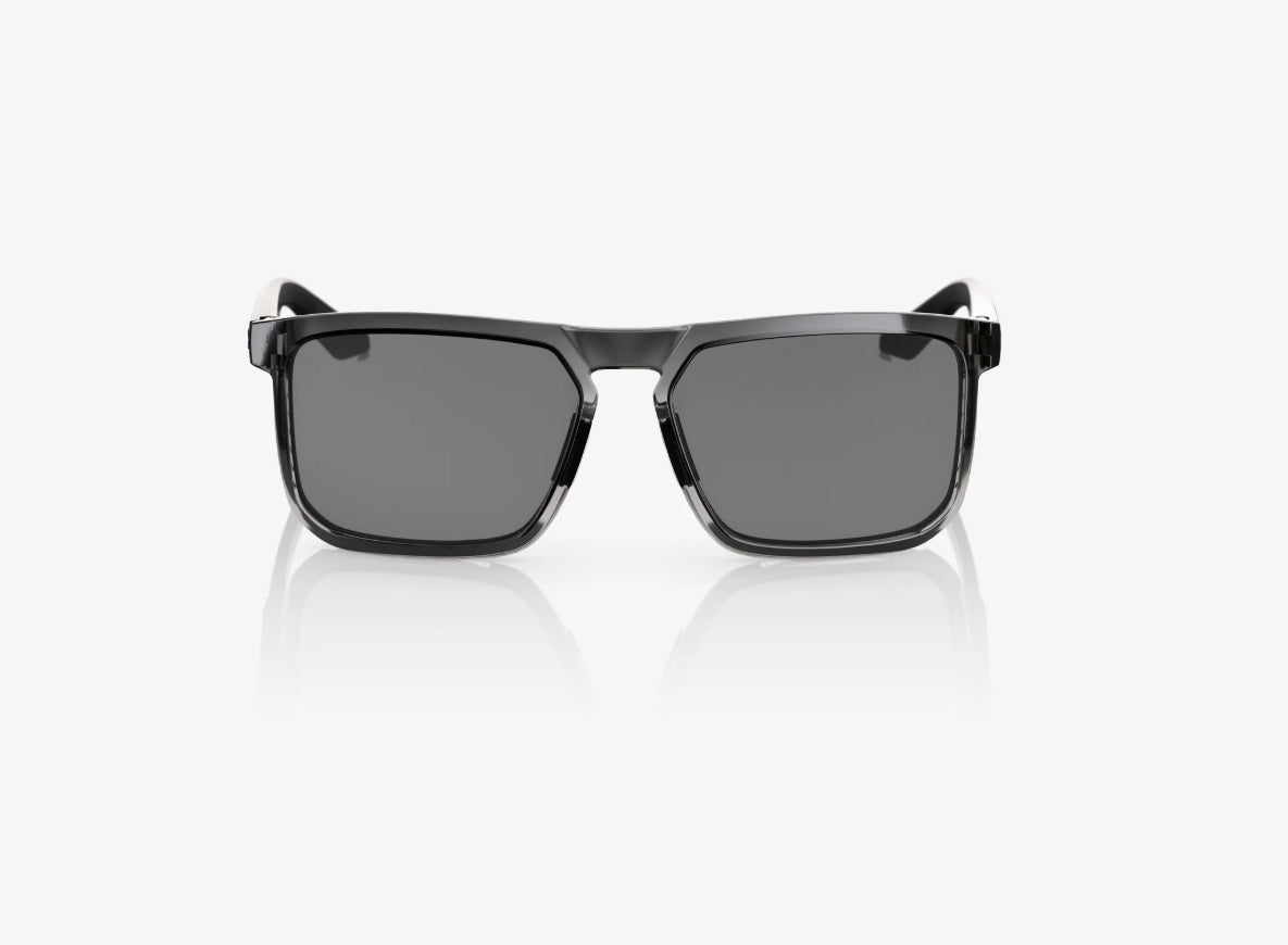 100% Renshaw Sunglasses Translucent Smoke Frame Smoke Lens