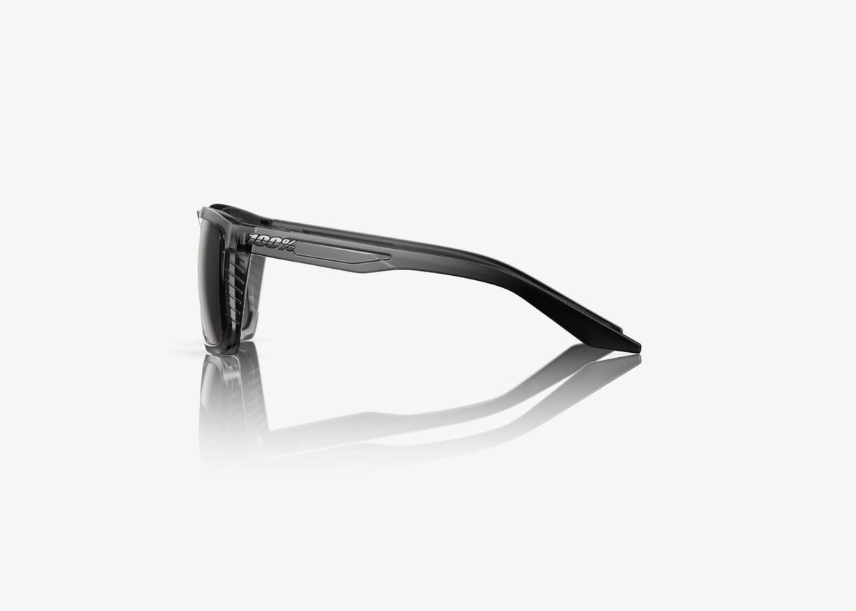 100% Renshaw Sunglasses Translucent Smoke Frame Smoke Lens