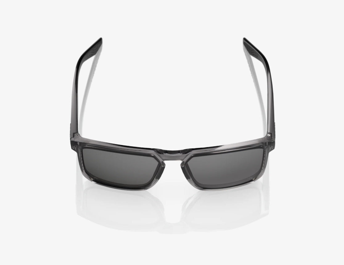 100% Renshaw Sunglasses Translucent Smoke Frame Smoke Lens