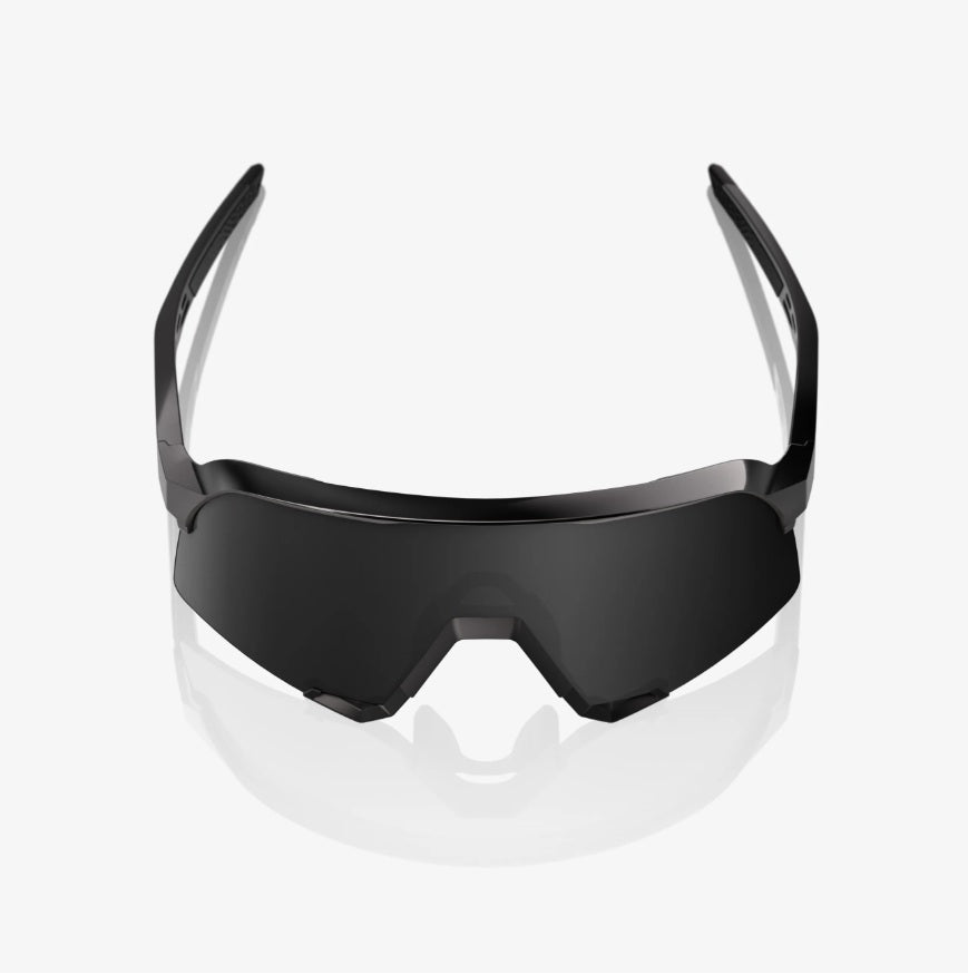 100% S3 Sunglasses Gloss / Matte Black Frame with HiPER Black Mirror Lens