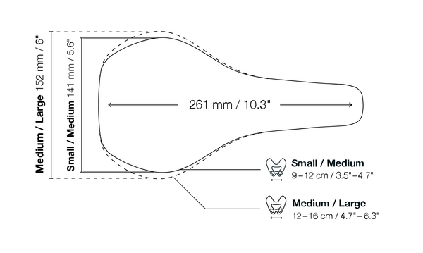 View Ergon SR Sport Gel Women Saddle Size Chart