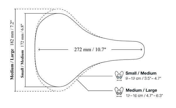 View Ergon ST Core Evo Women Saddle Size Chart