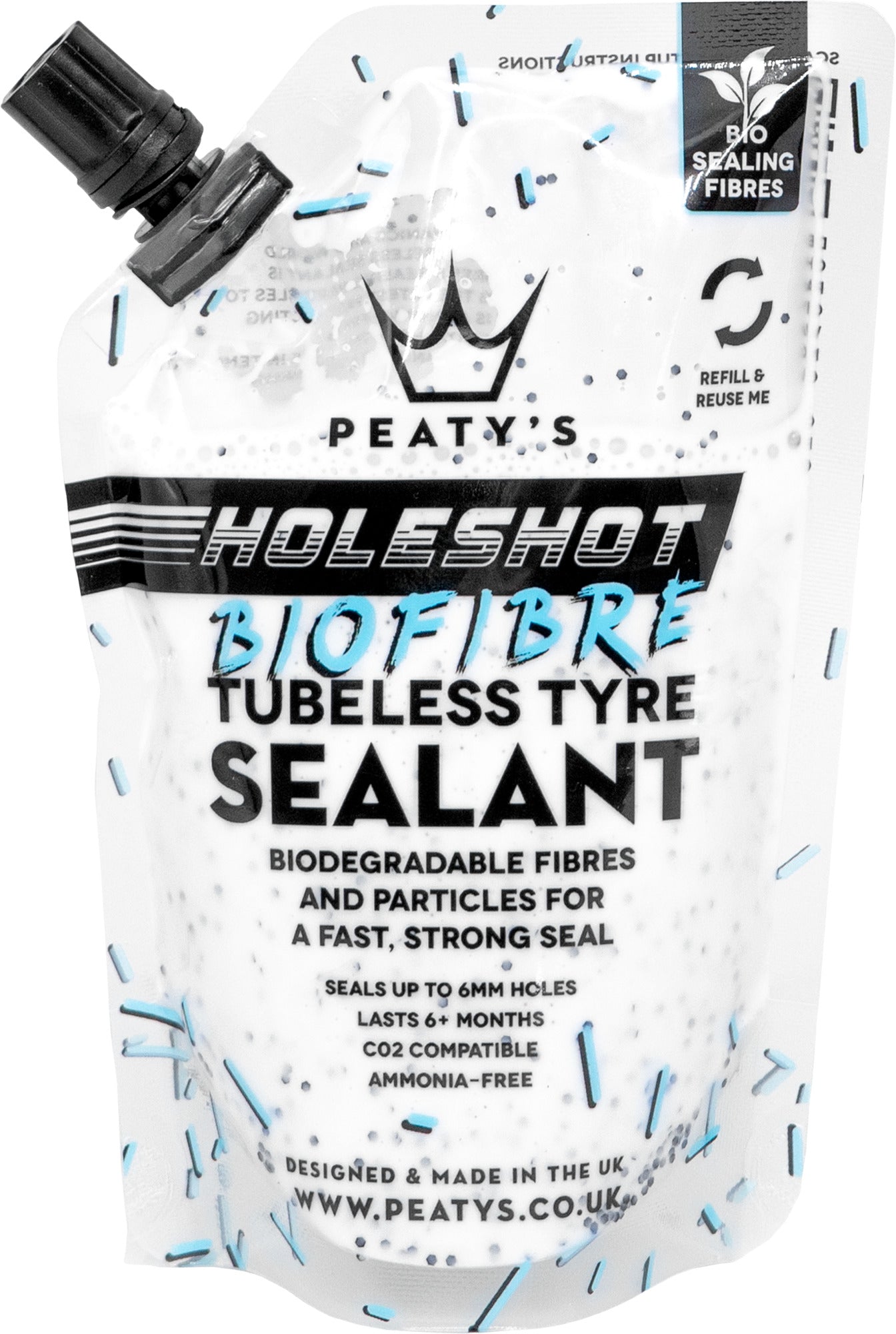 Peaty's Holeshot Biofibre Tubeless Sealant Pouch 120mL