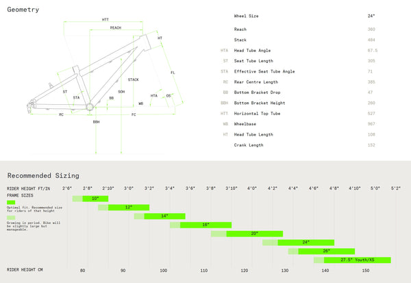 View Norco Storm 24 Youth Size Chart