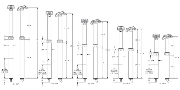 View Fox Transfer Performance Elite Dropper Seapost 2022 Size Chart