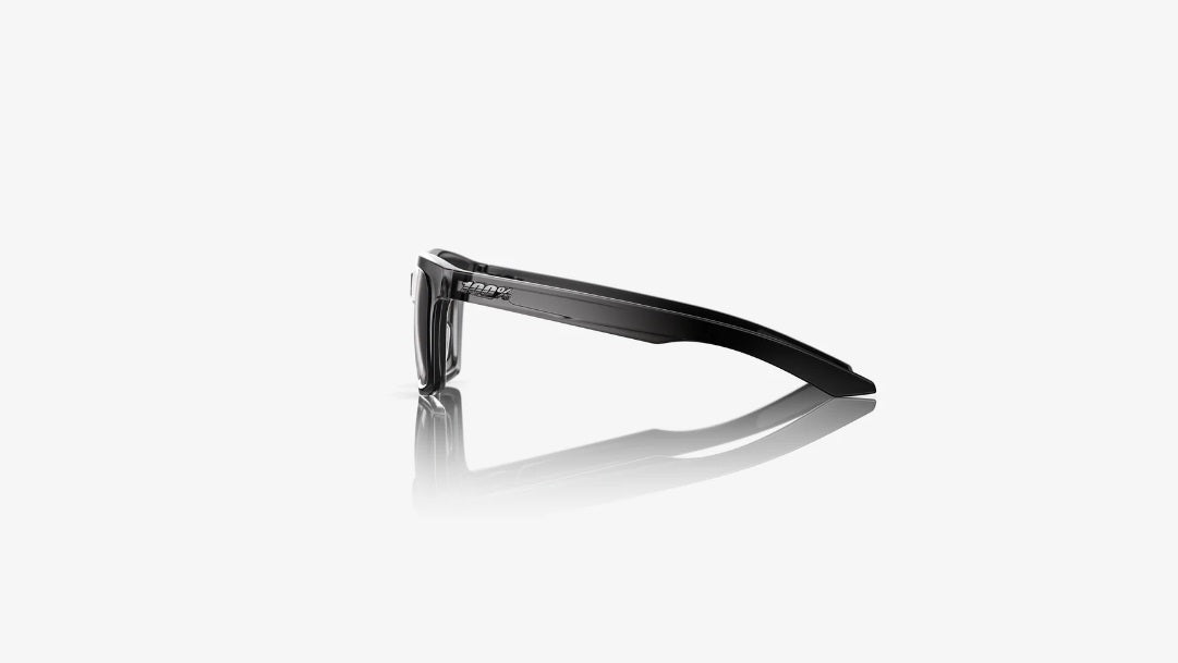 100% Erba Sunglasses Translucent Smoke Frame with Smoke Lens